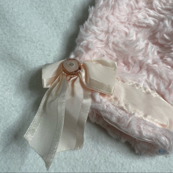 Bearington Baby Pink Faux Fur Bunny Jacket Hood with Ears & Tail 6–12 Months - Picture 9 of 10